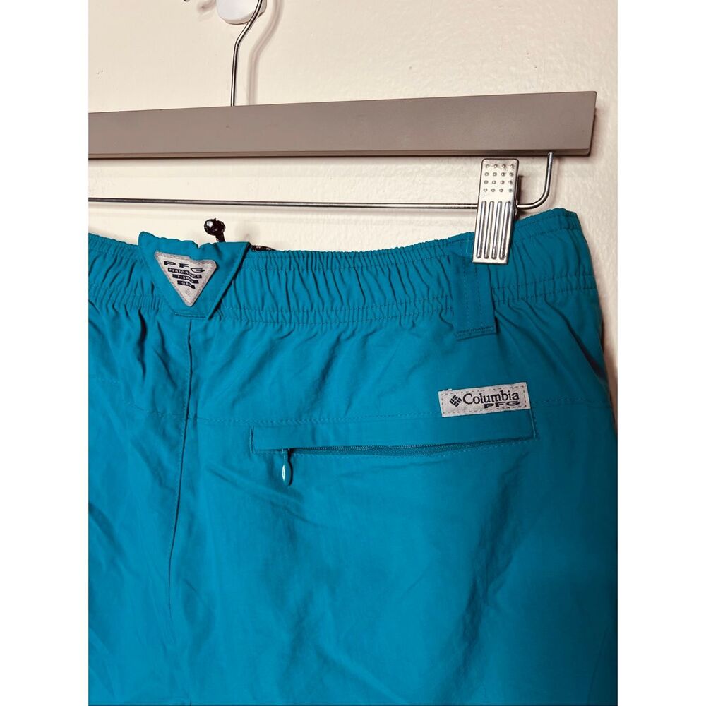 Columbia PFG Teal Blue Shorts Sz M Nylon Women's - Picture 8 of 8